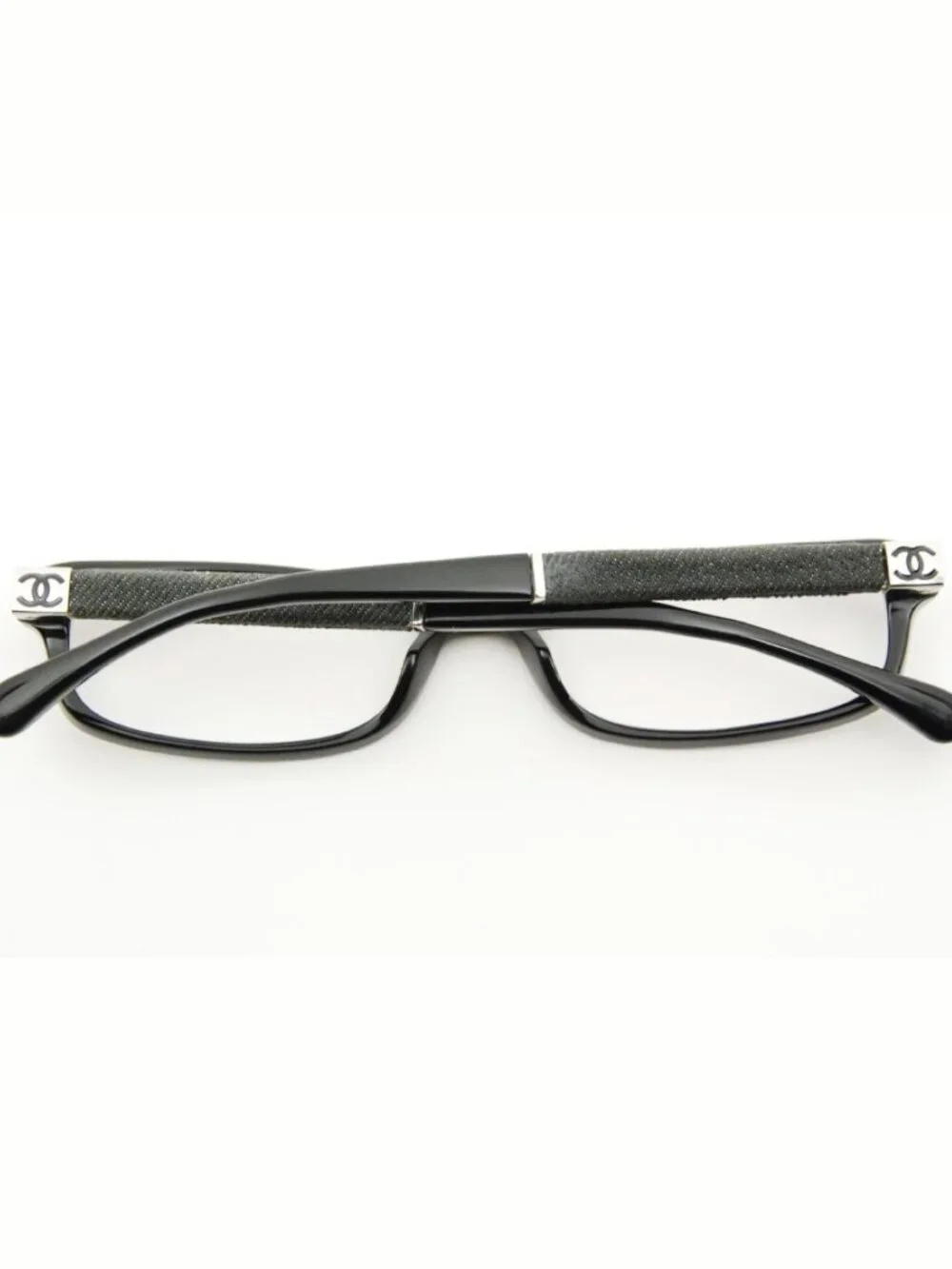 CHANEL 3193 Eyeglasses Black c.501 52mm Rectangular Frames Italy Auth